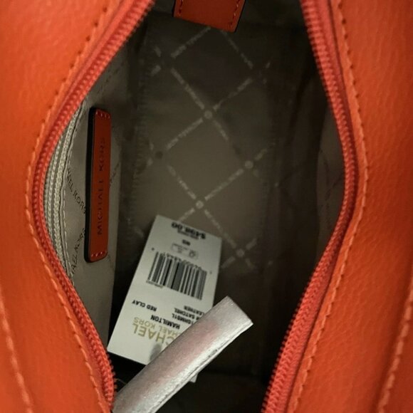 New Michael Kors Hamilton Small Leather Satchel Red Clay - Picture 6 of 7